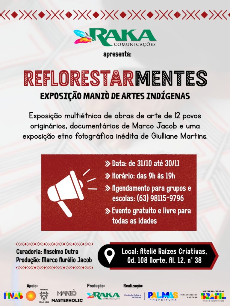 Exposição “ReflorestarMentes” celebra arte indígena e impulsiona o turismo cultural em Palmas