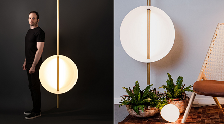 Luminária inspirada no sol de Palmas coloca designer tocantinense em premiação nacional