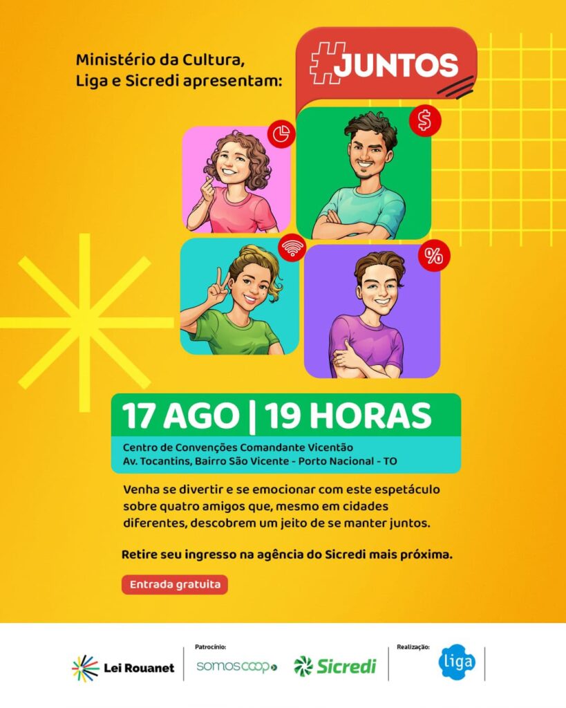 Porto Nacional recebe espetáculo #Juntos com apoio da Fundação Sicredi