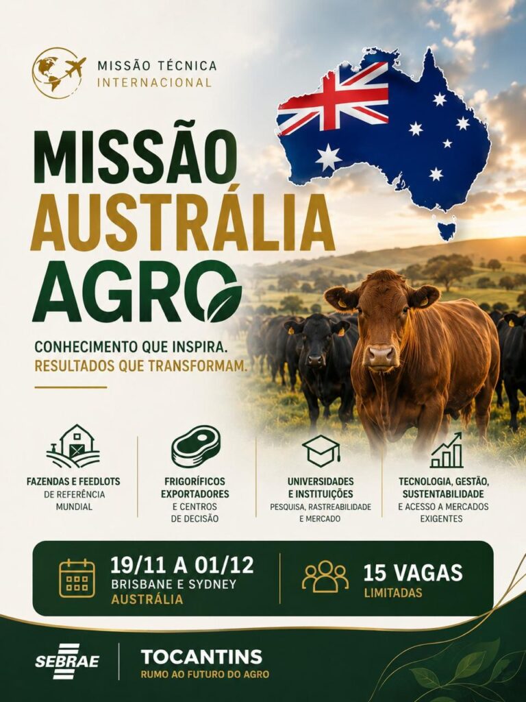 Missão internacional conecta produtores do Tocantins a referências globais da pecuária