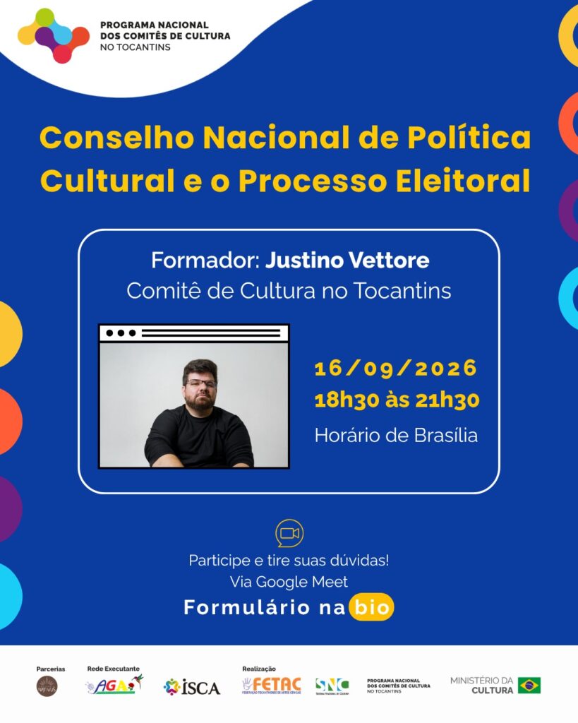 Encontro virtual orienta profissionais da Cultura sobre eleições do CNPC